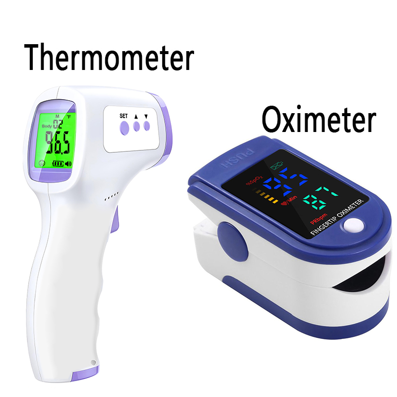 Pulse Oximeter - เครื่องวัดอุณหภูมิหน้าผากแบบอิเล็กทรอนิกส์สำหรับใช้ในบ้าน สำหรับผู้ใหญ่และเด็ก เครื่องวัดออกซิเจนในเลือดแบบปลายนิ้ว SpO2 Pulse Oximeter
