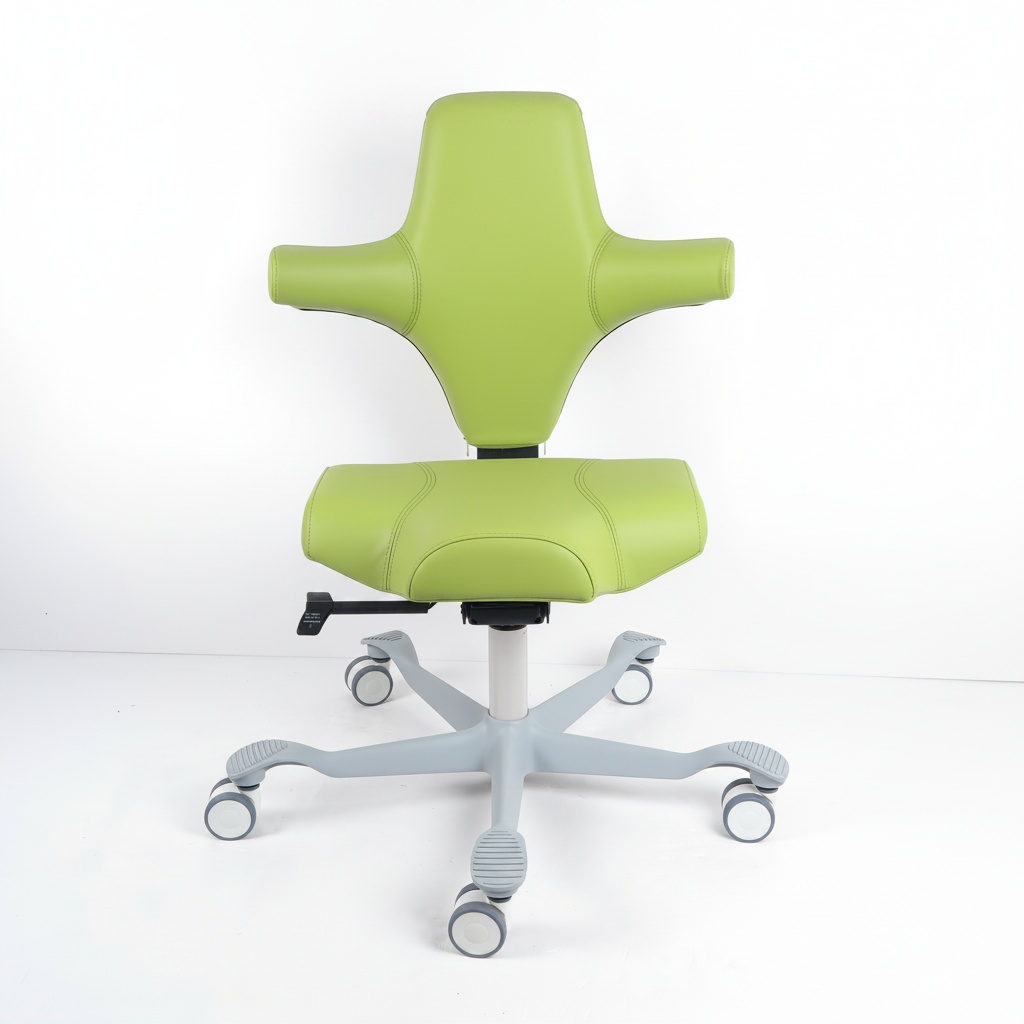 Medical Lab Chair - เก้าอี้ทรงอานตามหลักสรีรศาสตร์, หนัง PU ทางการแพทย์ 430-570 มม.,