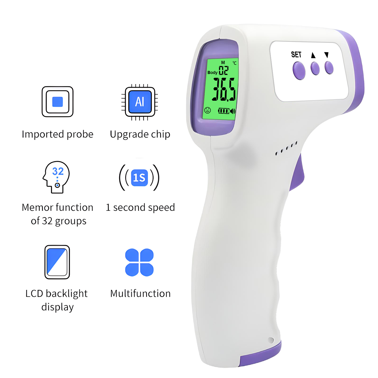 เครื่องวัดอุณหภูมิหน้าผากแบบอิ - Pulse Oximeter บทวิจารณ์และราคา