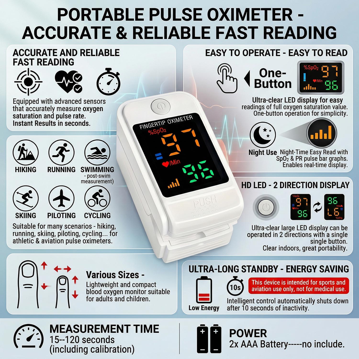 เครื่องวัดอุณหภูมิแบบไม่สัมผัส - Pulse Oximeter บทวิจารณ์และราคา