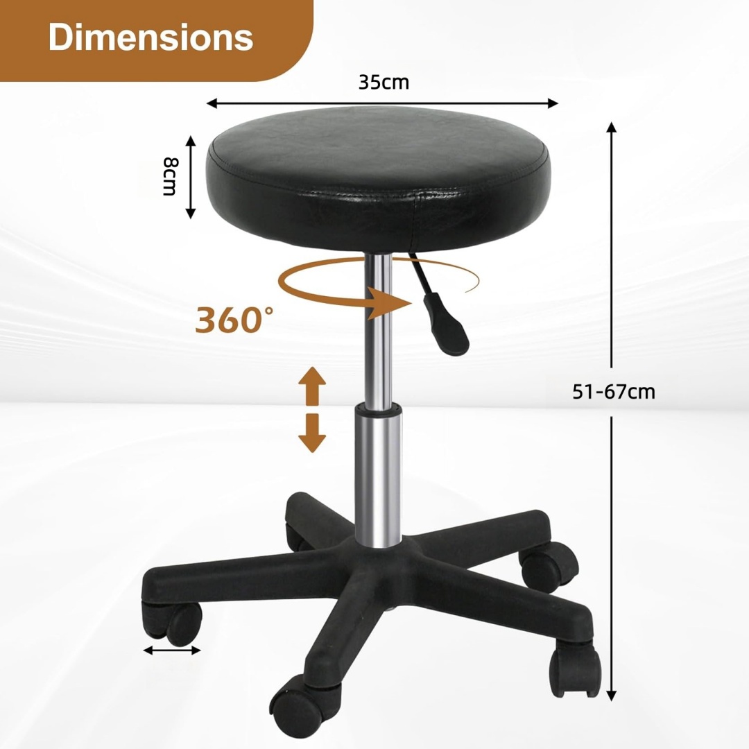 เก้าอี้กลิ้งมีล้อ หุ้มหนัง PVC - Medical Lab Chair บทวิจารณ์และราคา