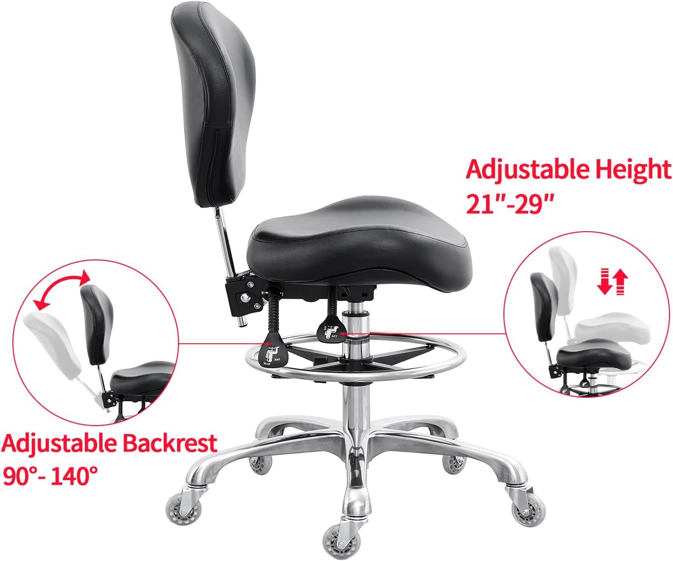 เก้าอี้เขียนแบบพร้อมพนักพิง ปร - Medical Lab Chair บทวิจารณ์และราคา
